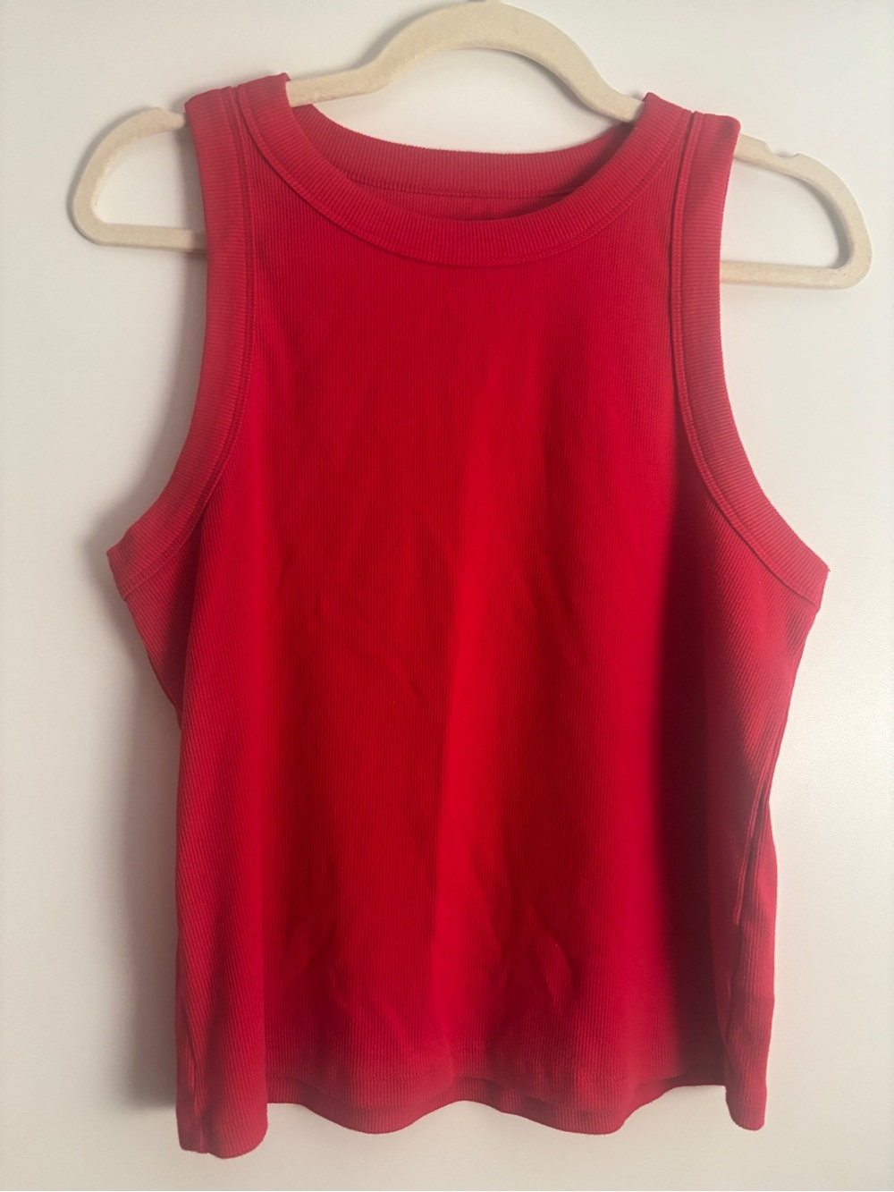Old Navy Red Ribbed Tank Top